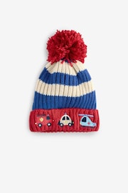 Cobalt Blue Emergency Vehicle Character Pom Hat (3mths-10yrs) - Image 1 of 3