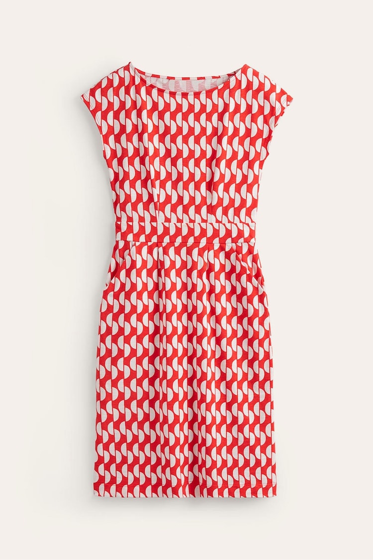 Boden Red 100% Cotton Florrie Jersey Dress - Image 4 of 4