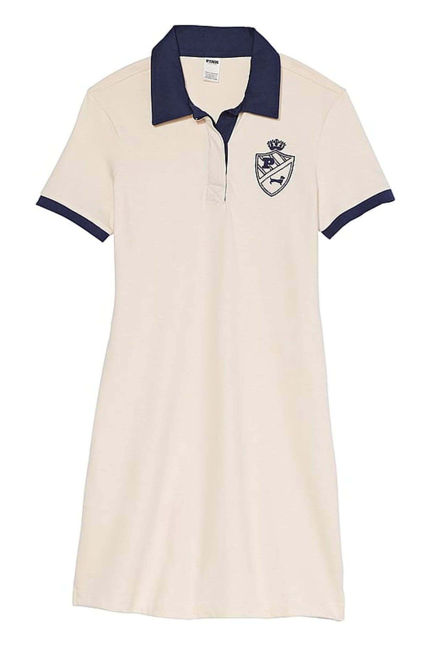 Buy Victoria s Secret PINK White Shell Short Sleeve Rugby Dress from the Next UK online shop