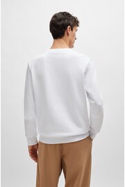 BOSS White Cotton-Terry Relaxed-Fit Sweatshirt With Seasonal Artwork - Image 2 of 5