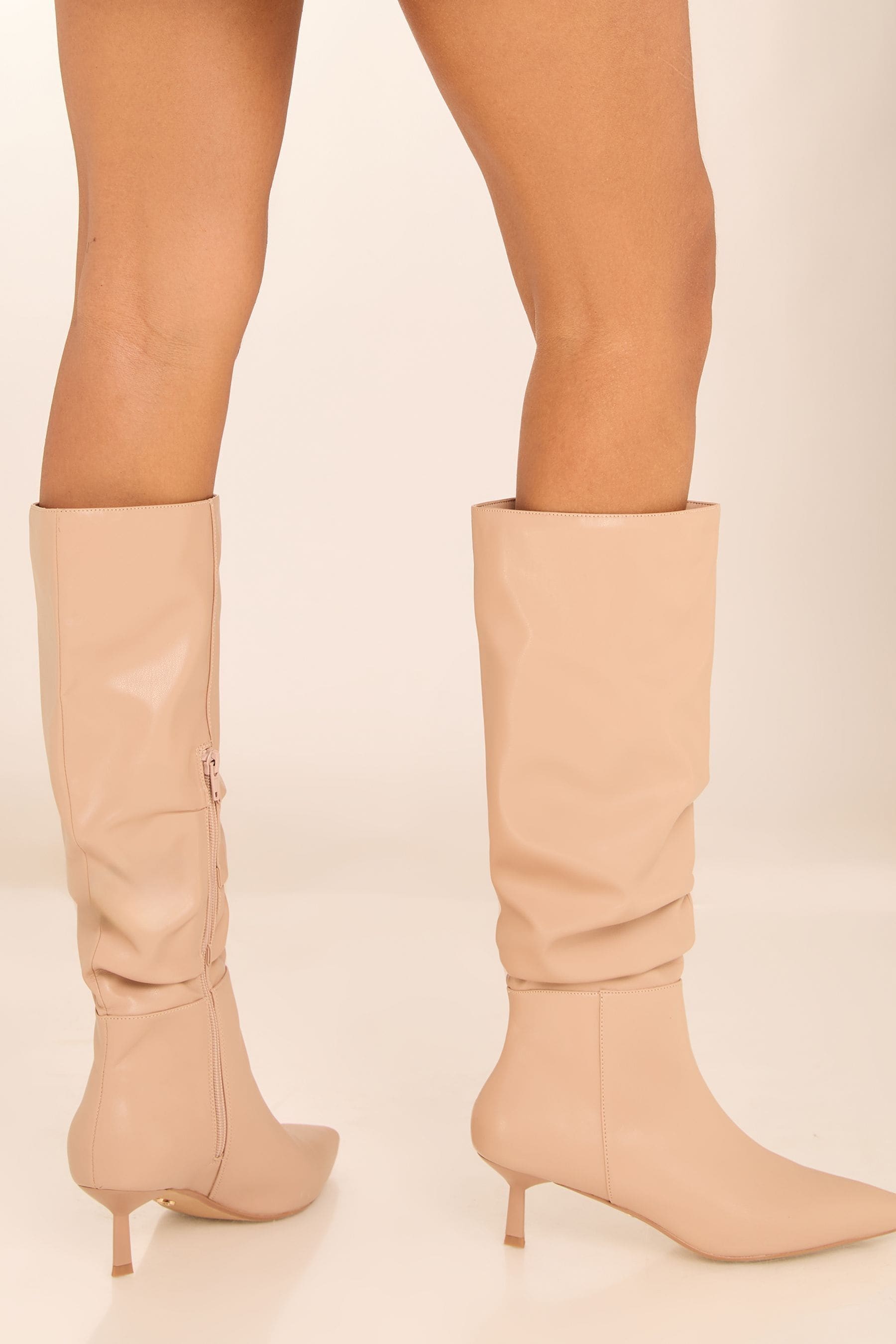 Nude suede over the knee boots cheap