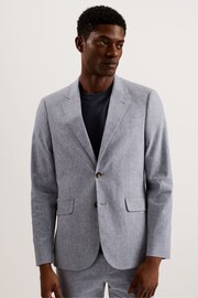 Ted Baker Grey Frank Slim Pinstripe Blazer - Image 4 of 6