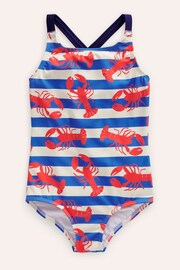 Boden Pink Cross-Back Printed Swimsuit - Image 1 of 3