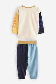 Multi Bright Varsity - Oversized Single 100% Cotton Pyjamas (9mths-8yrs) - Image 2 of 4