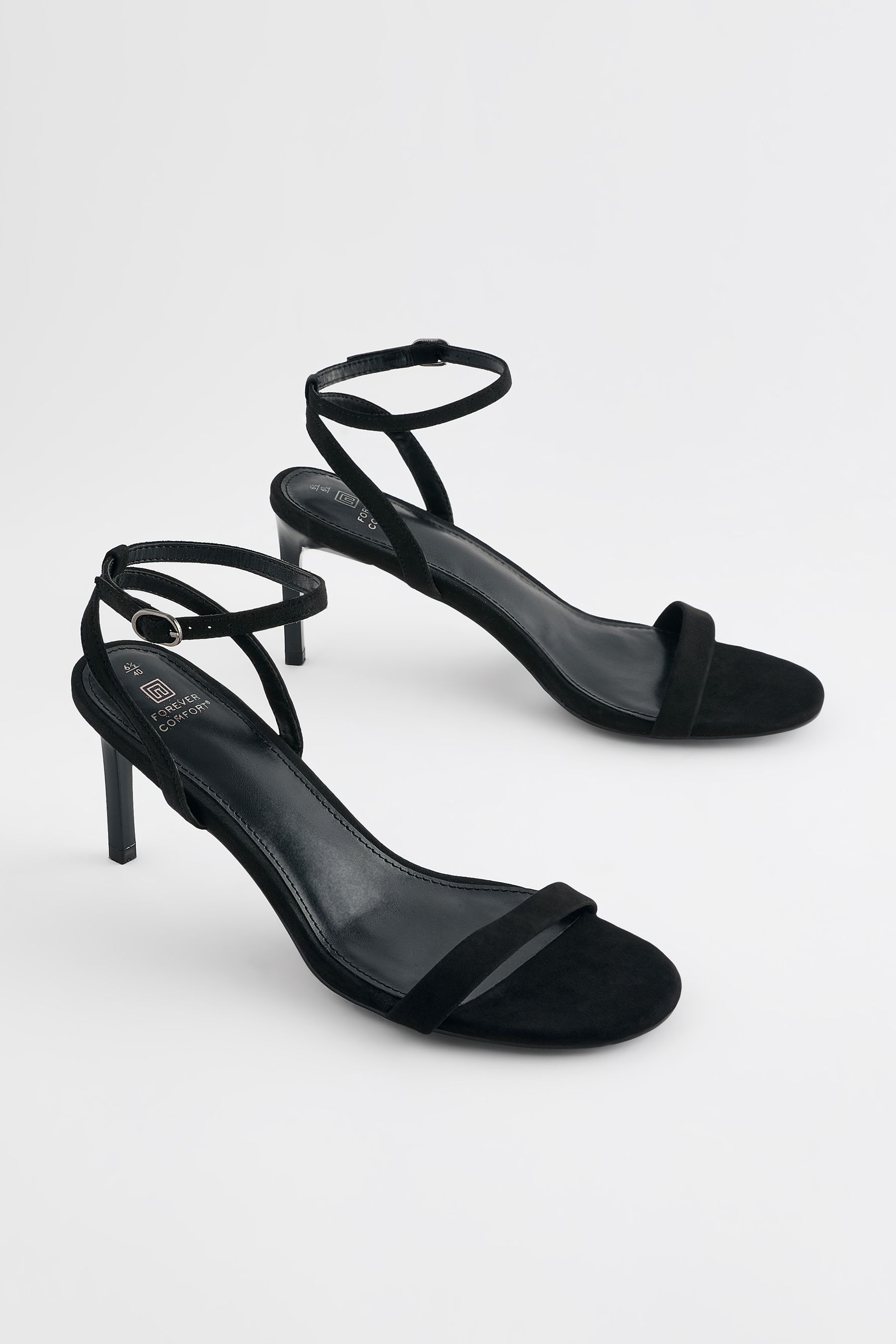 NEXT Black Forever Comfort Simple Sandals 6 Womens