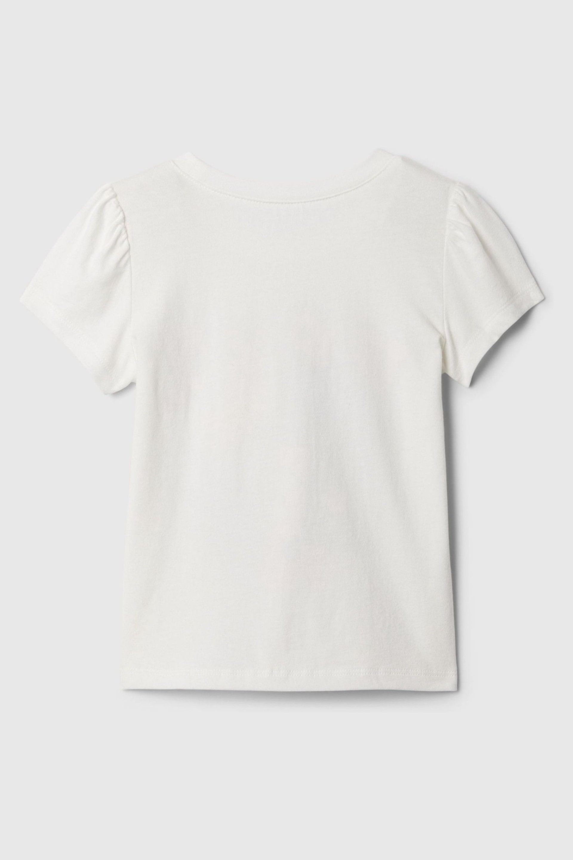 Gap White Summer Graphic Short Sleeve T-Shirt (Newborn-5yrs) - Image 2 of 2