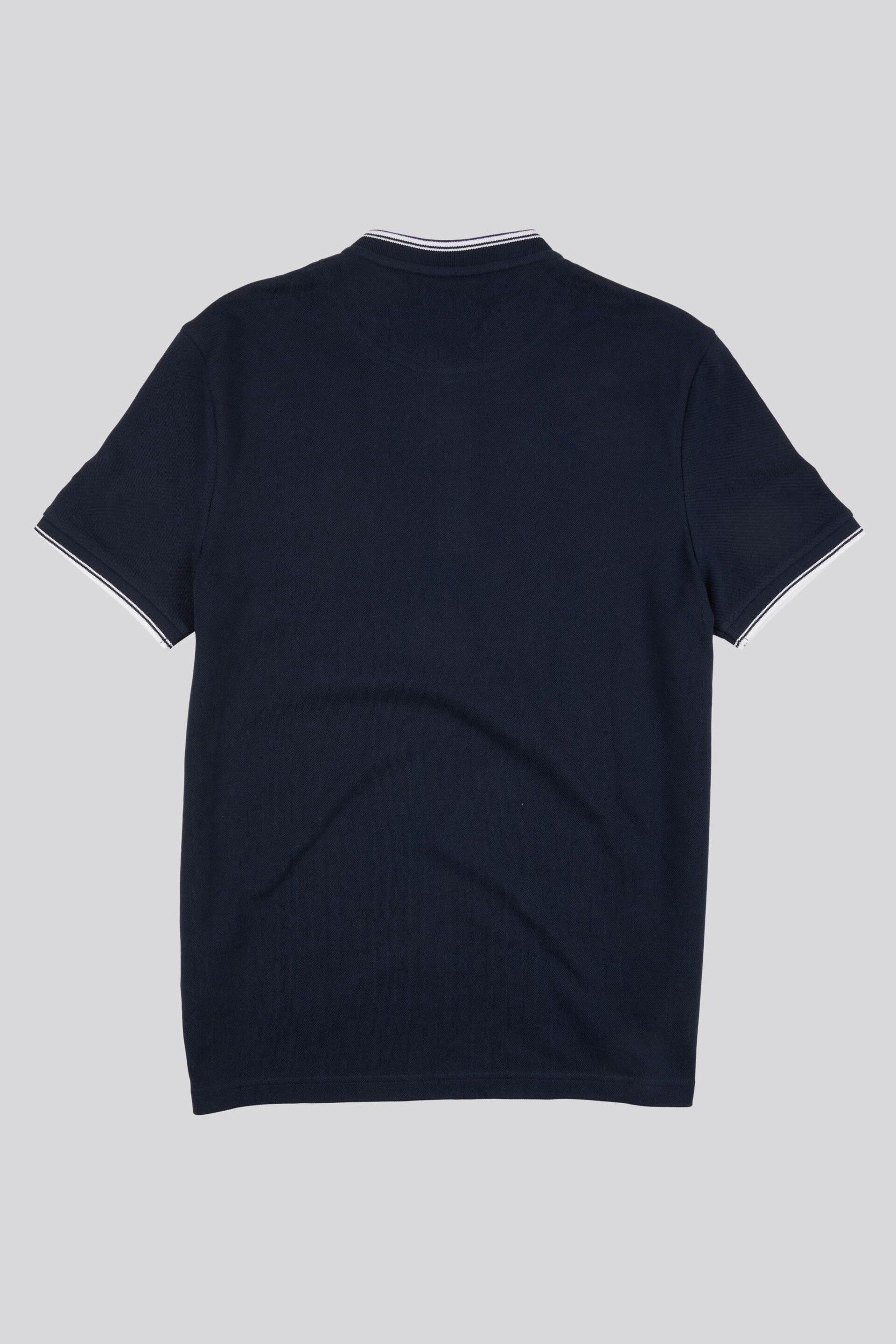 U.S. Polo Assn. Mens Regular Fit Blue Baseball Polo Shirt - Image 6 of 6