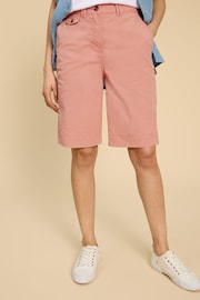 White Stuff Pink Hayley Organic Chino Shorts - Image 1 of 6