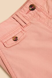 White Stuff Pink Hayley Organic Chino Shorts - Image 6 of 6
