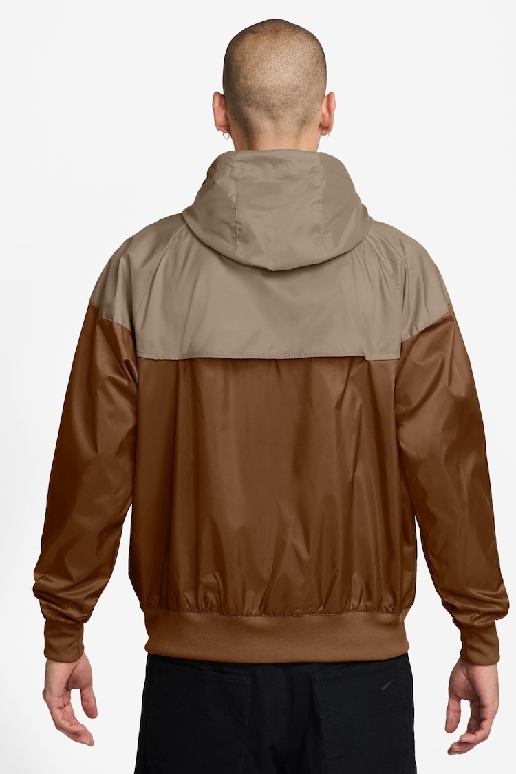 Nike Brown/Khaki Sportswear Windrunner Hooded Jacket - Image 2 of 3