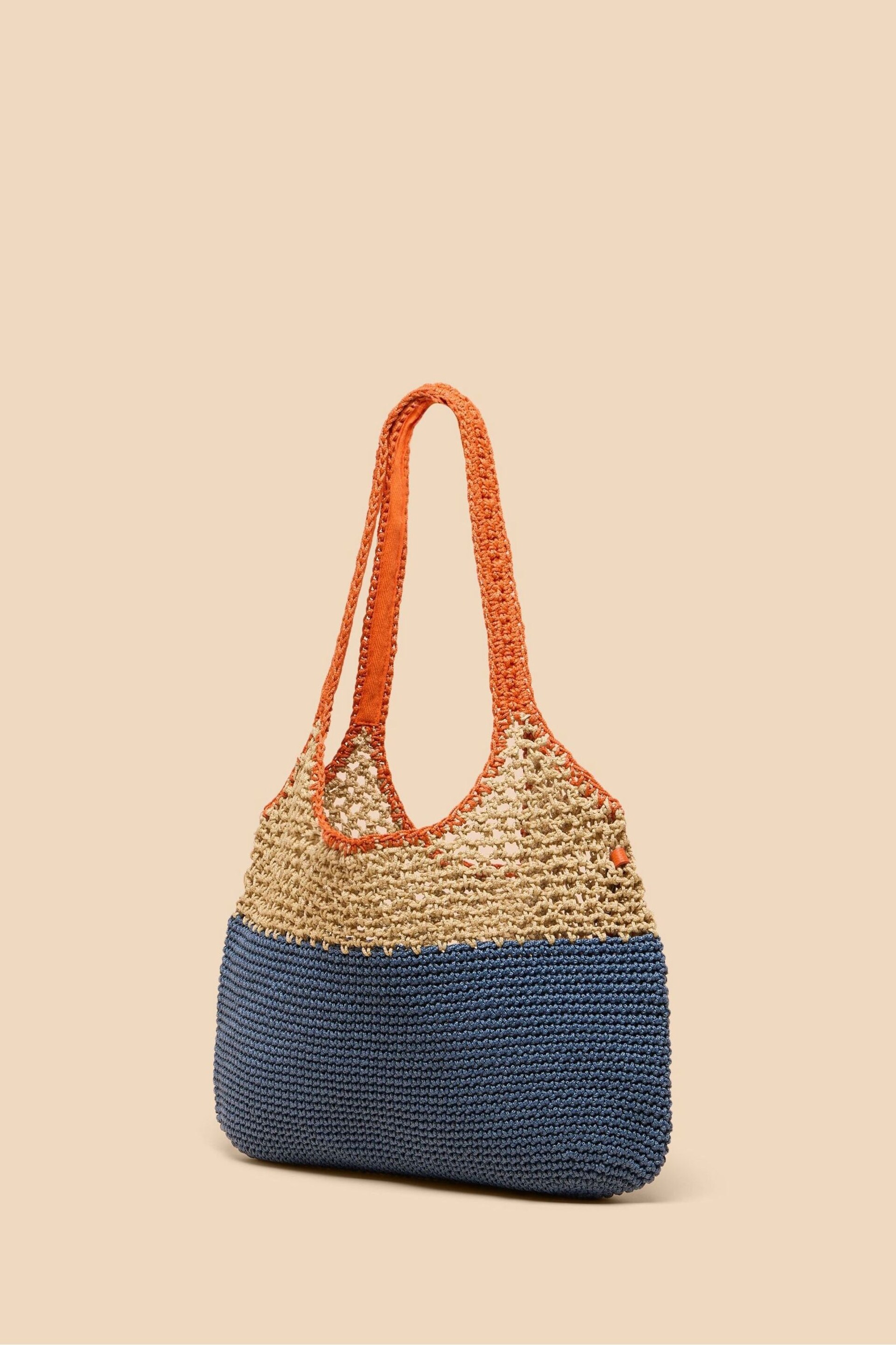 White Stuff Blue Christie Crochet Shopper - Image 2 of 4