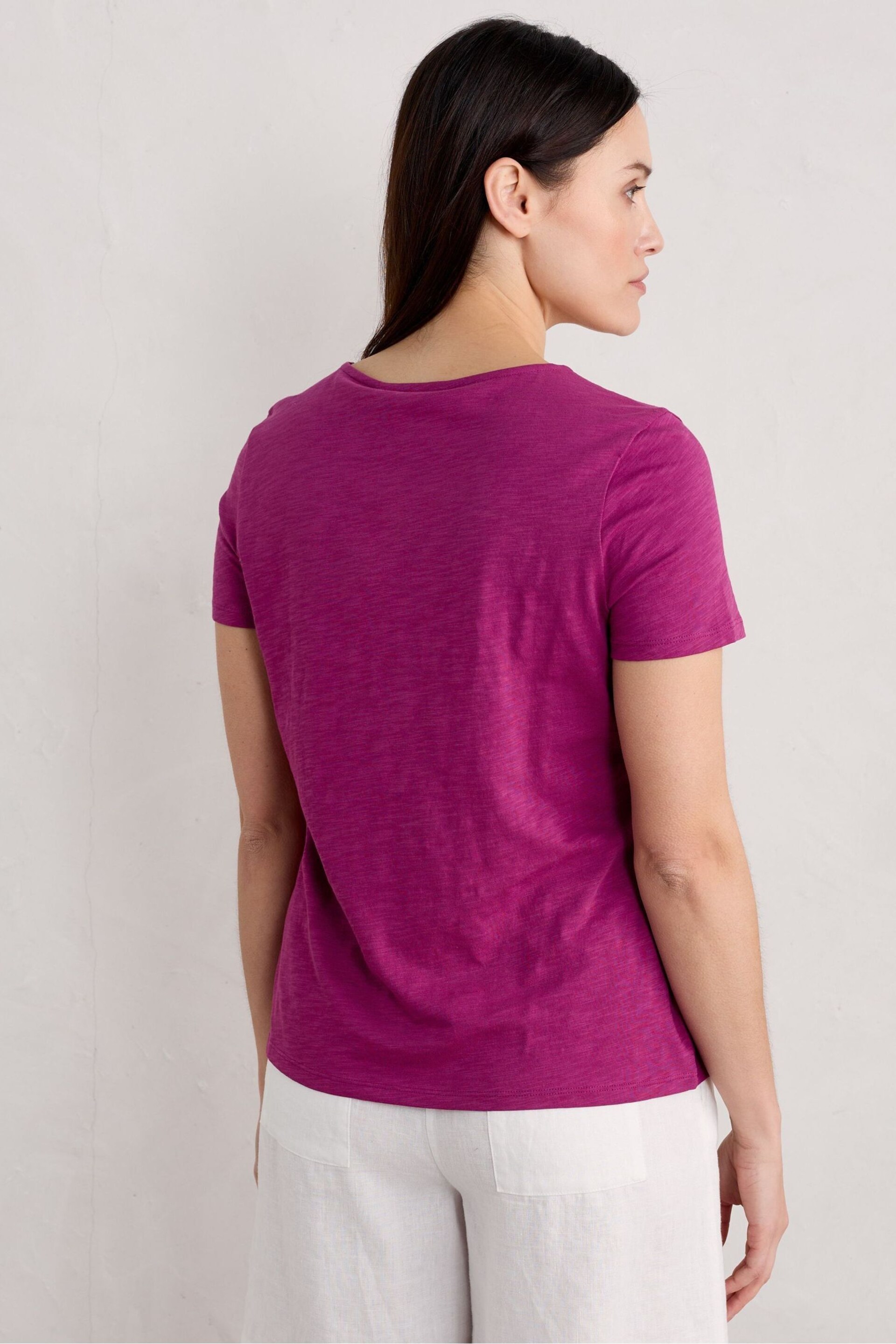 Seasalt Cornwall Purple Camerance T-Shirt - Image 2 of 5