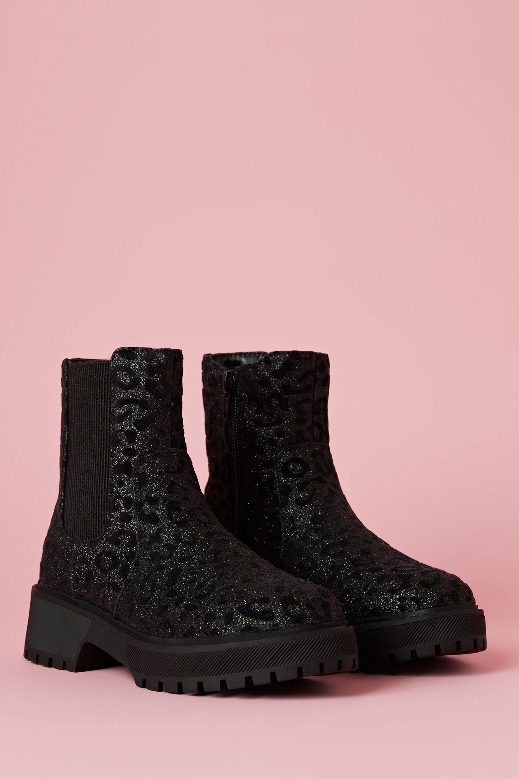 Black and leopard print boots 2025