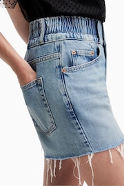 AllSaints Blue Hailey Denim Shorts - Image 4 of 6