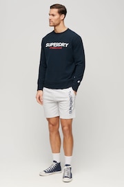 Superdry Blue Sportswear Logo Loose Crew Sweatshirt - Image 2 of 3