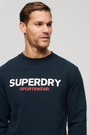 Superdry Blue Sportswear Logo Loose Crew Sweatshirt - Image 3 of 3