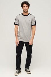 Superdry Grey Essential Logo Retro T-Shirt - Image 2 of 3