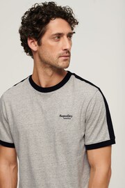 Superdry Grey Essential Logo Retro T-Shirt - Image 3 of 3