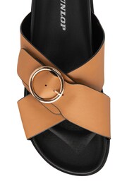 Dunlop Brown Open-Toe Mule Sandals - Image 4 of 4