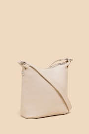 White Stuff Cream Mini Fern Leather Cross-Body Bag - Image 2 of 4