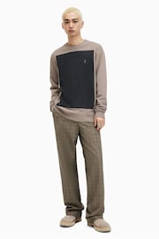 AllSaints Brown Lobke Crew Sweat Top - Image 3 of 6