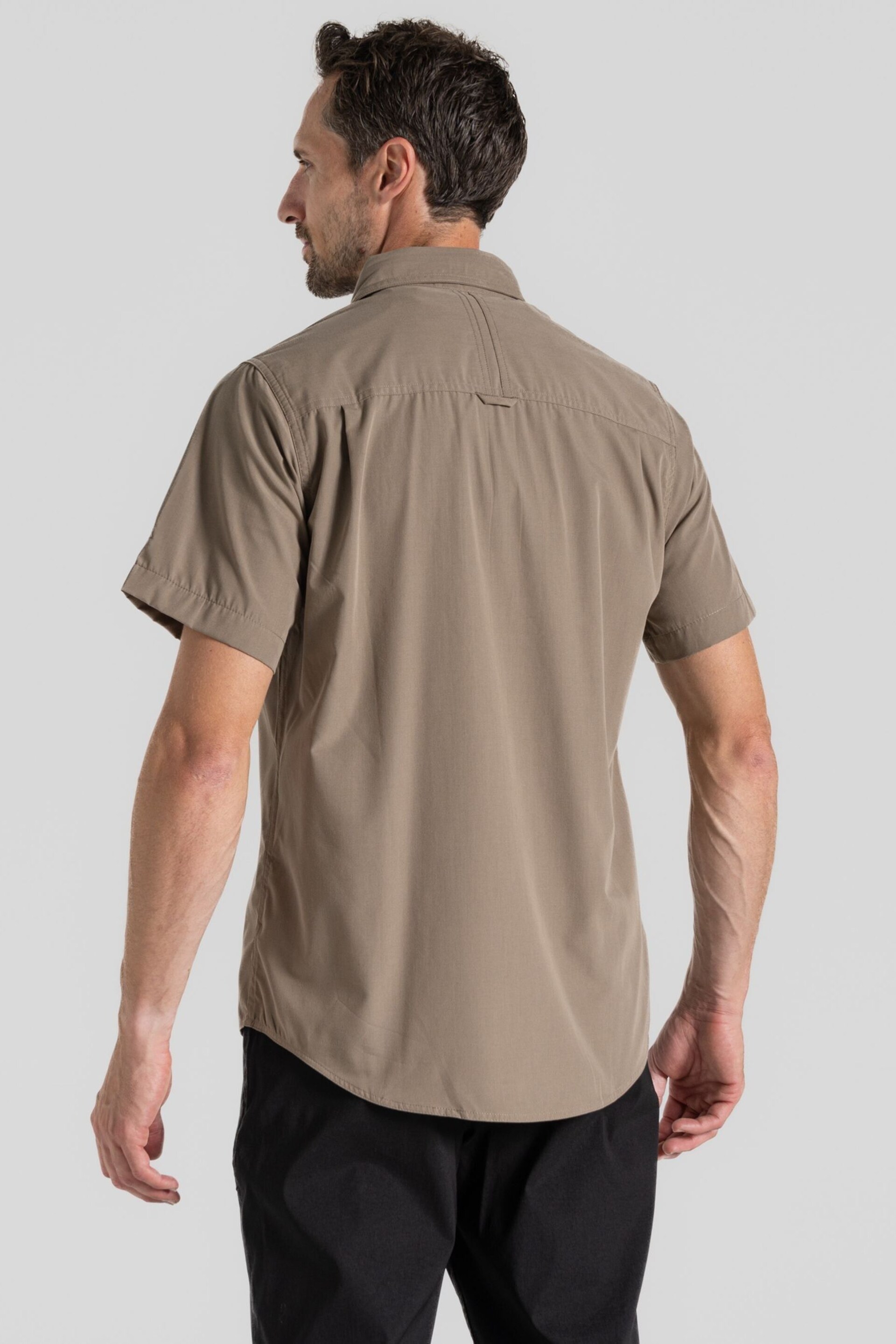 Craghoppers Kiwi Short Sleeved Brown Shirt - Image 4 of 5