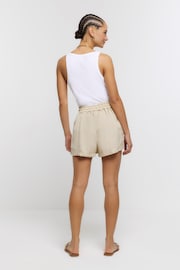 River Island Beige Casual Relaxed Lyocell Shorts - Image 3 of 4