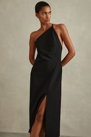 Reiss Black Suri One-Shoulder Bodycon Dress - Image 1 of 5