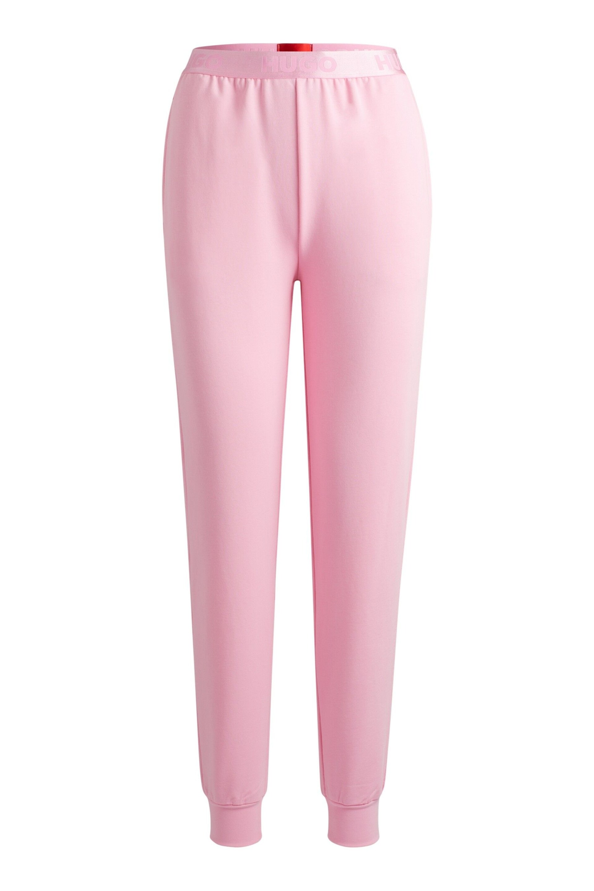 HUGO Pink Logo Waistband Cuffed Joggers - Image 5 of 5