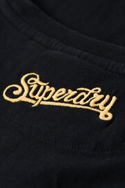 SUPERDRY Black SUPERDRY Tattoo Embroidered Fitted T-Shirt - Image 5 of 6