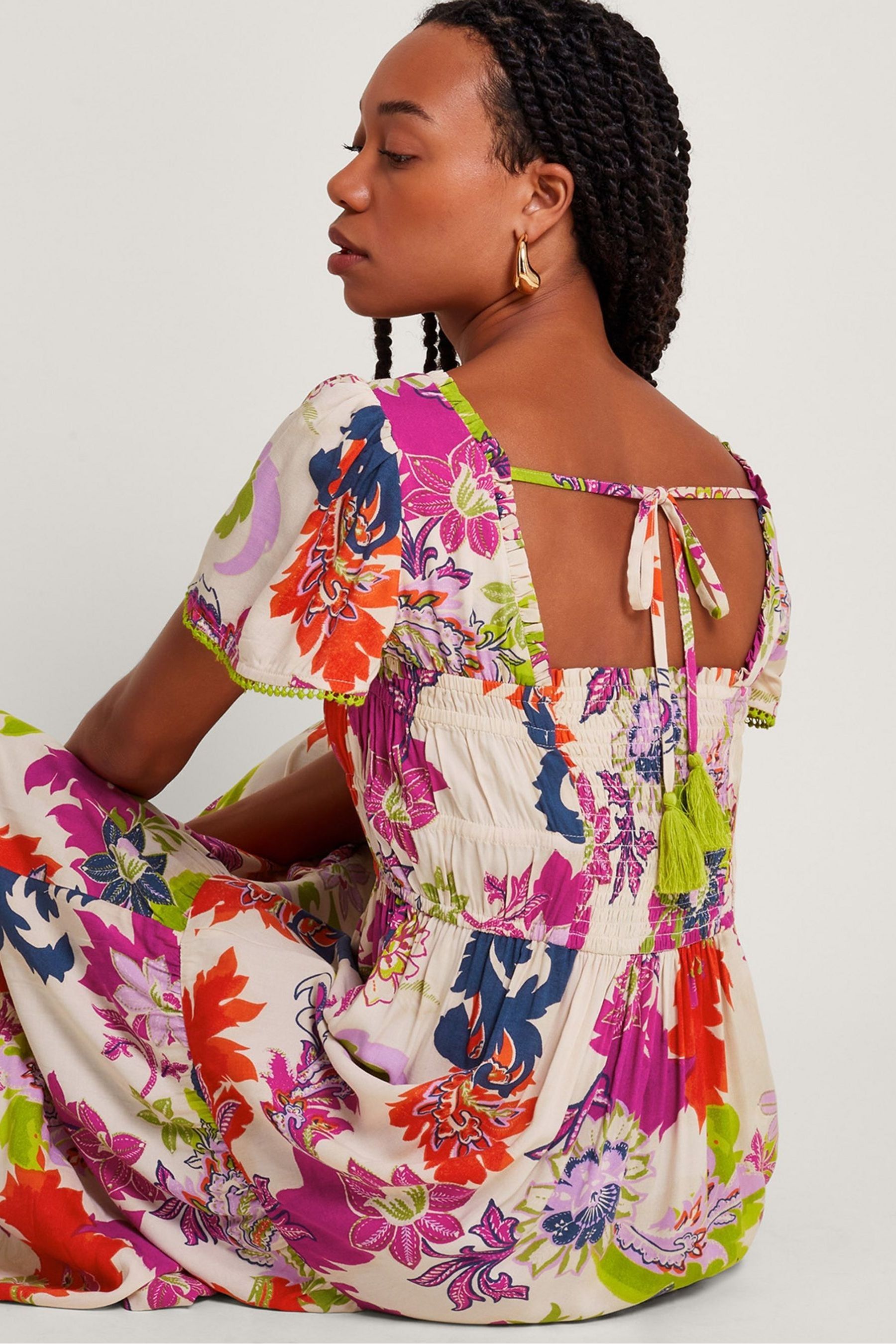 Buy Monsoon Natural Arissa Print Dress from the Next UK online shop