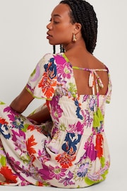 Monsoon Natural Arissa Print Dress - Image 3 of 5