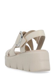 Rieker Womens Evolution Bur Fastener Cream Sandals - Image 4 of 10