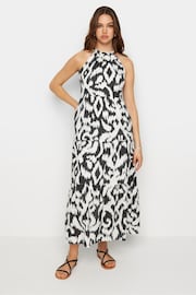 Long Tall Sally Black Abstract Halter Neck Midaxi Dress - Image 2 of 6