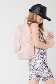 River Island Pink Girls Embossed Pocket Backpack - Image 1 of 6