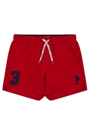 U.S. Polo Assn. Mens Red Player 3 Swim Shorts - Image 5 of 5