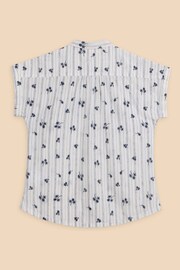 White Stuff White Stripe Ellie Embroidered Shirt - Image 6 of 7