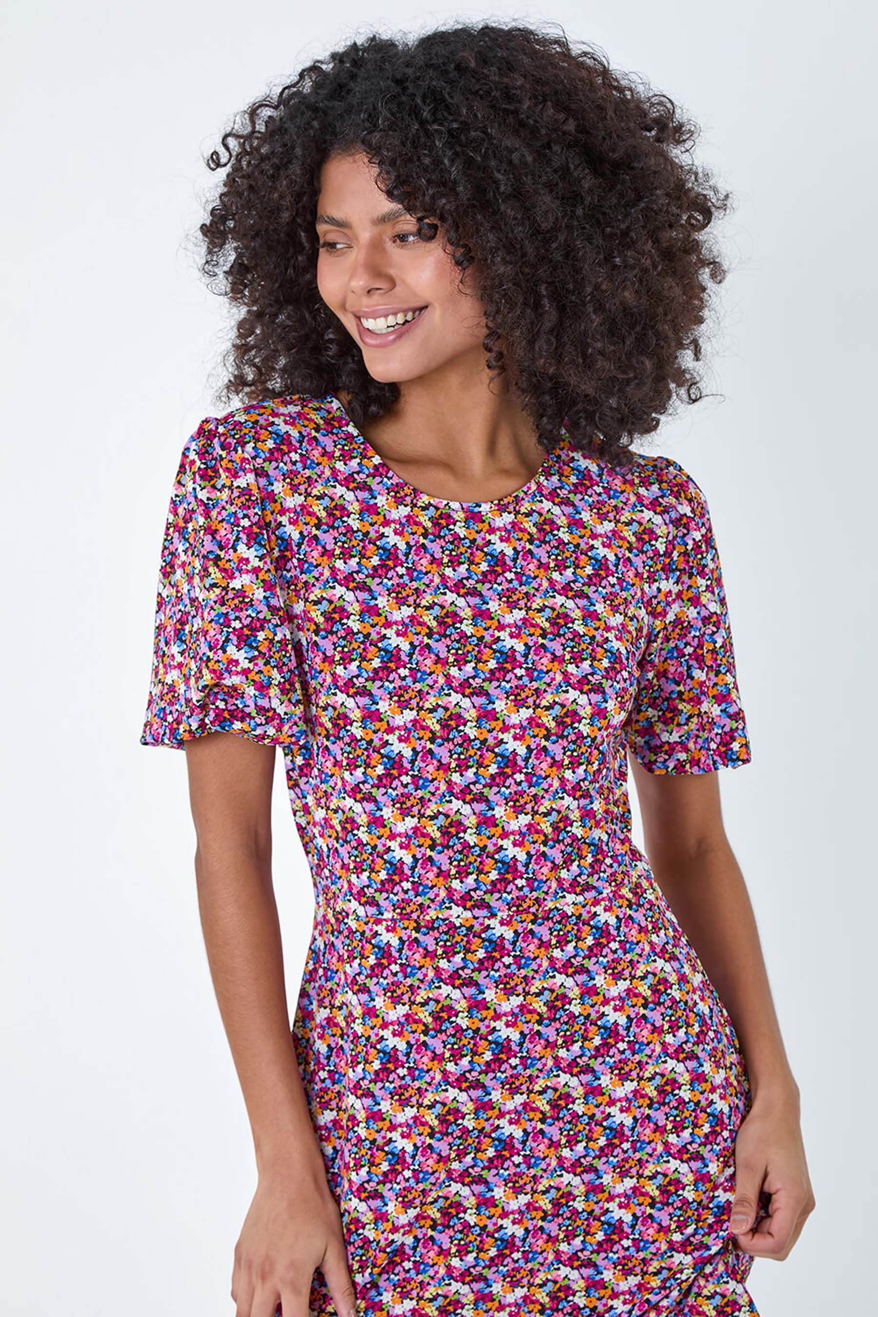 Buy Dusk Pink Ditsy Floral Print Dress from the Next UK online shop