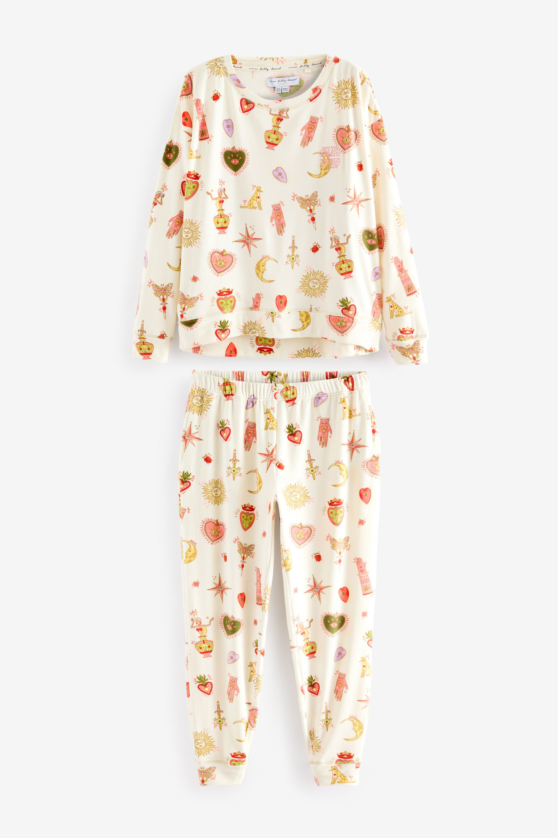 Never Fully Dressed Cream Mystic Cosy Pyjamas Set