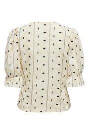 ONLY Cream Embroidered Short Sleeve Button Up Blouse - Image 8 of 8