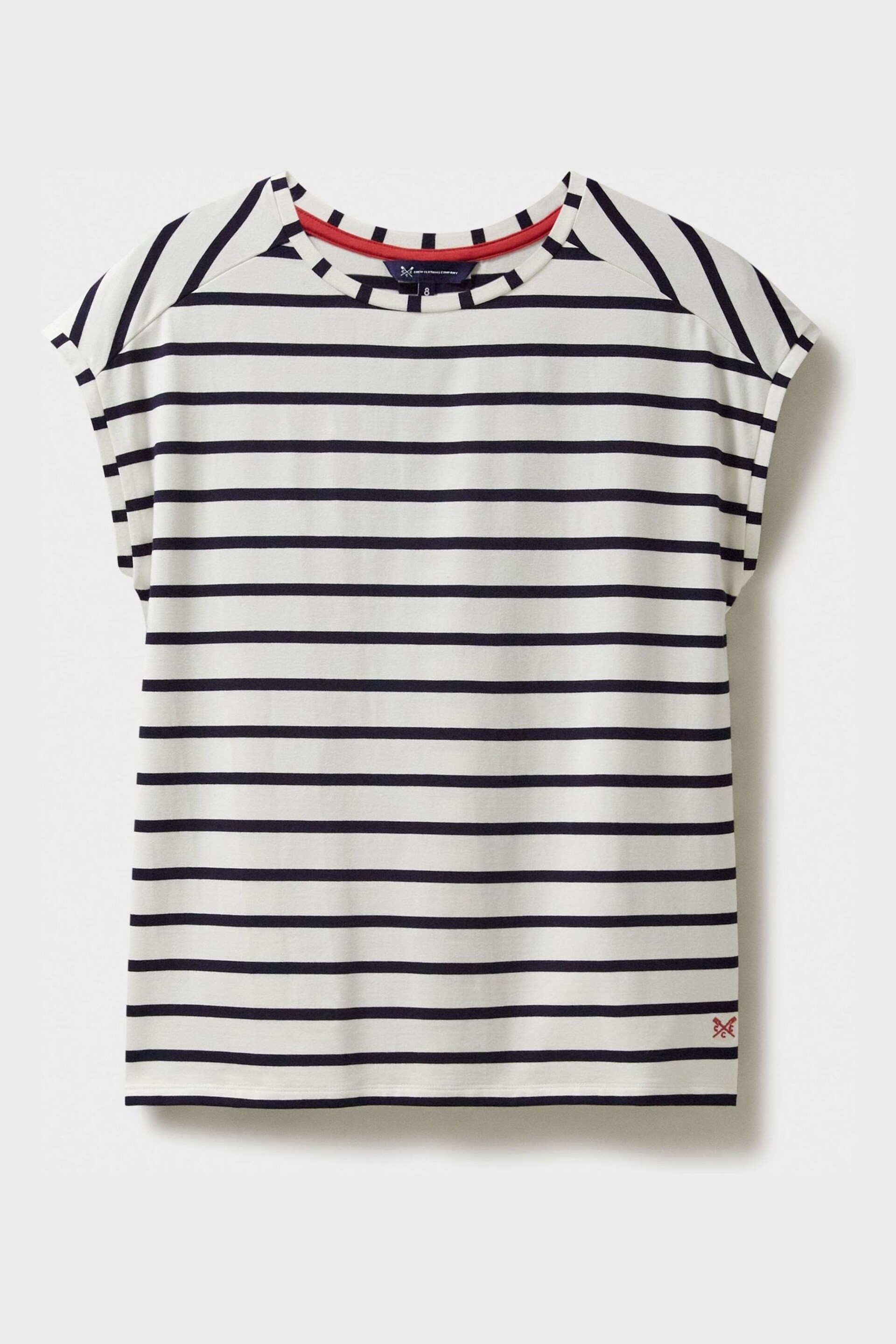 Crew Clothing Ruby Breton Stripe Jersey T-Shirt - Image 4 of 4