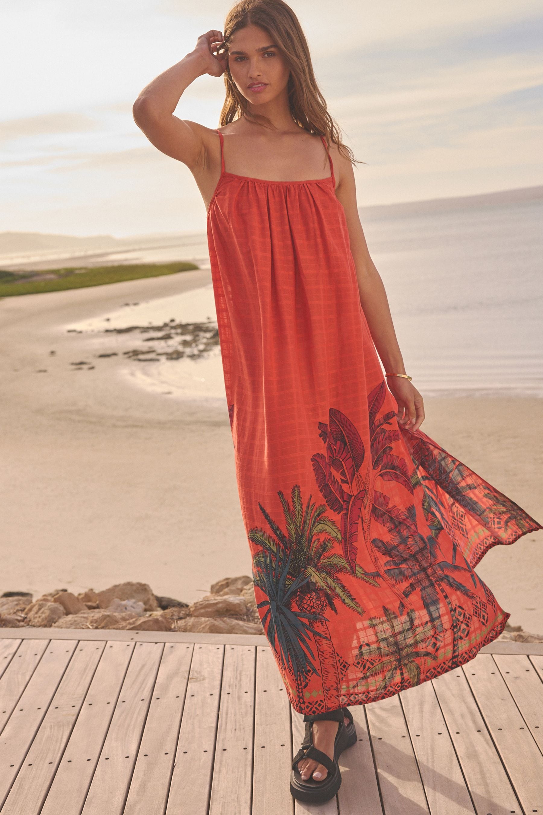 Cotton maxi dress uk clearance
