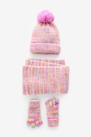 Multi Rainbow Hat Gloves And Scarf Set (3-16yrs) - Image 3 of 4