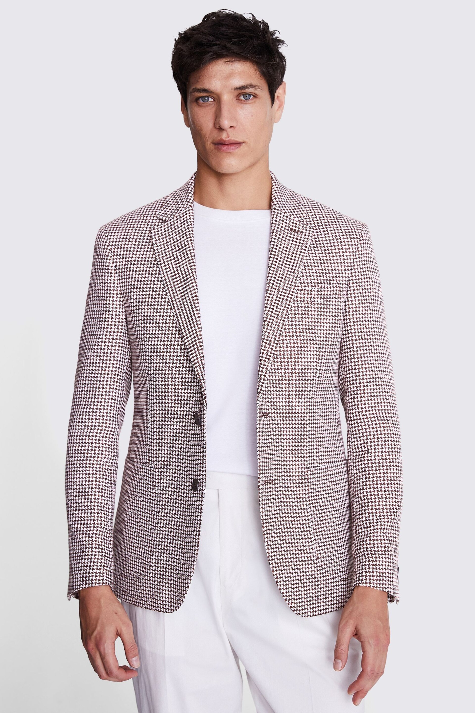MOSS Tailored Fit Houndstooth Jacket - Image 4 of 6