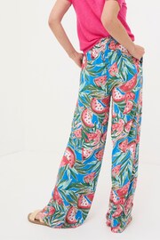 FatFace Blue Ines Watermelons Wide Leg Trousers - Image 2 of 6