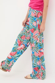 FatFace Ines Blue Watermelons Wide Leg Trousers - Image 3 of 6