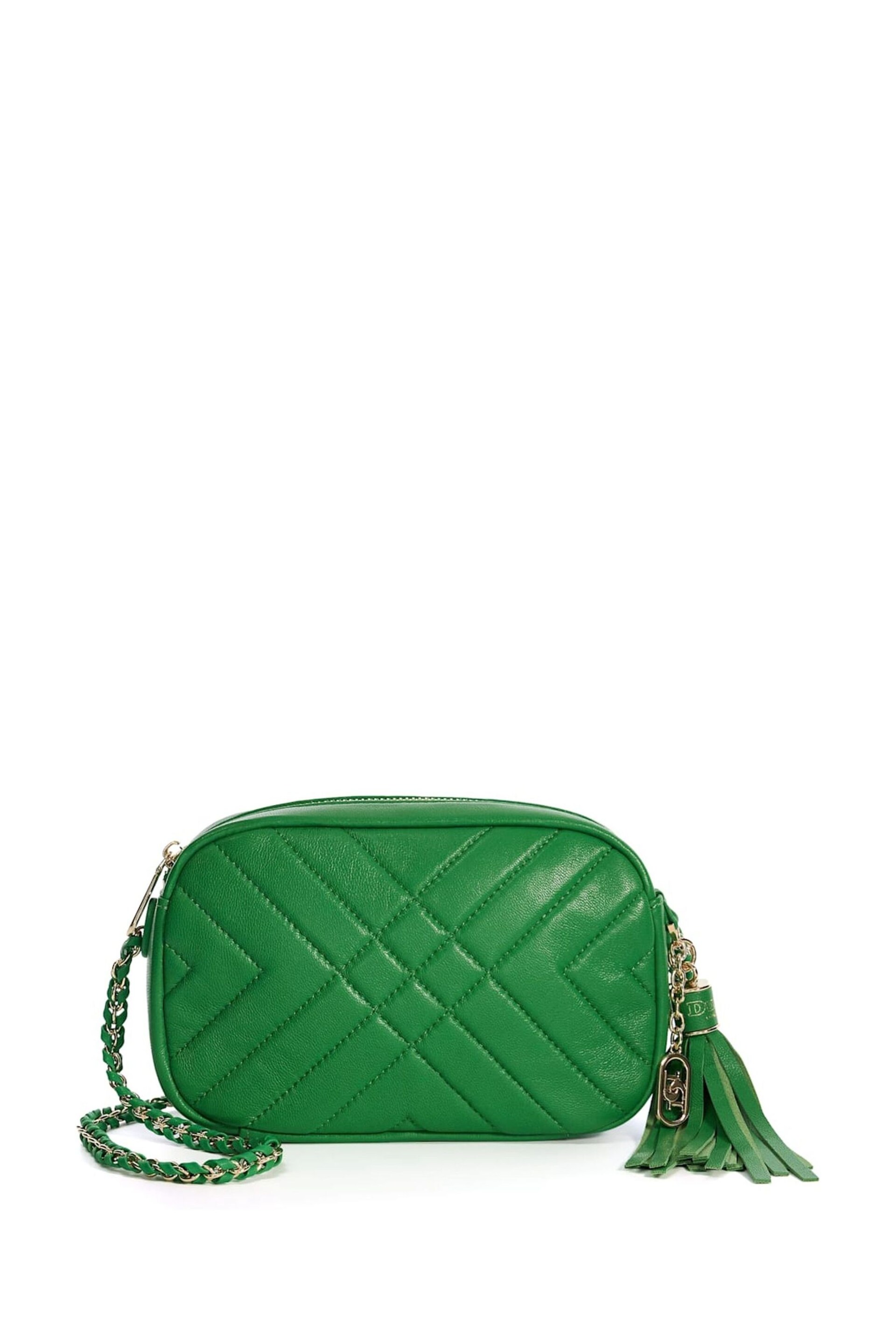 Dune London Green Chancery Small Leather Cross-Body Bag - Image 4 of 9