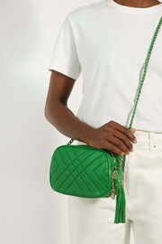 Dune London Green Chancery Small Leather Cross-Body Bag - Image 9 of 9
