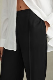 Reiss Black Tansey Petite Fluid Wide Leg Trousers - Image 4 of 7