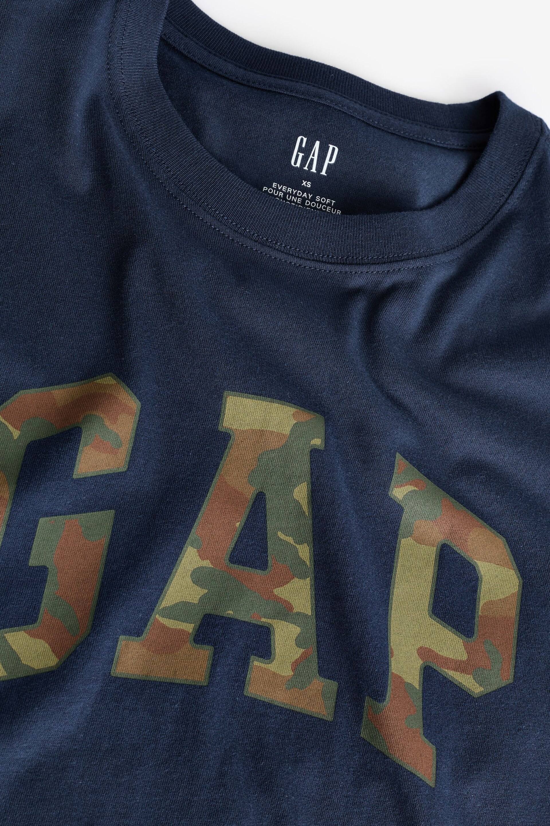 Gap Navy Blue Everyday Soft Logo Short Sleeve T-Shirt - Image 3 of 3